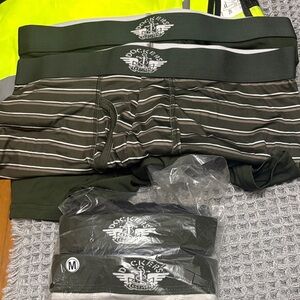 Dockers Olive Striped Boxer Briefs 4 pack